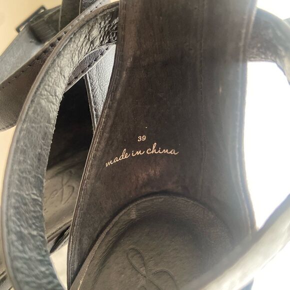 Anthropologie Joie Jena Nappa Leather Heel Sandal Size 39 US size 9 - Picture 10 of 14